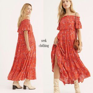 Free People L Tiered Free People Maxi Dress